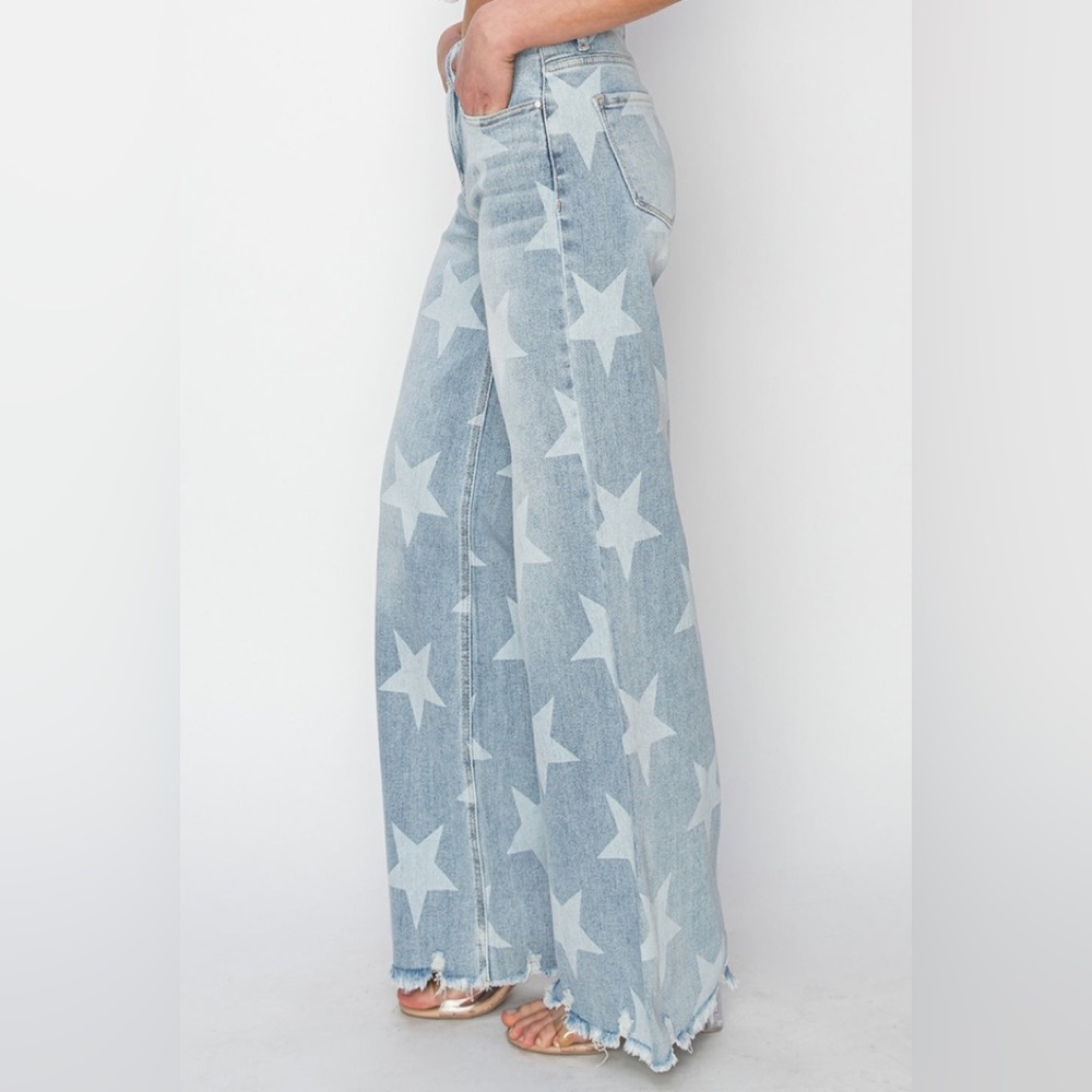RISEN Wide Leg Star Jeans - Picture 6 of 6